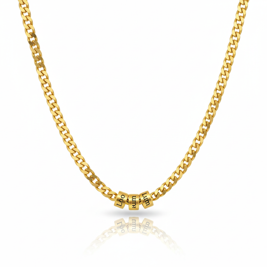 Custom Family Names Chain Necklace Stainless Steel Necklace With Name Engraved Personalized Gold Necklace Father's Day Gifts