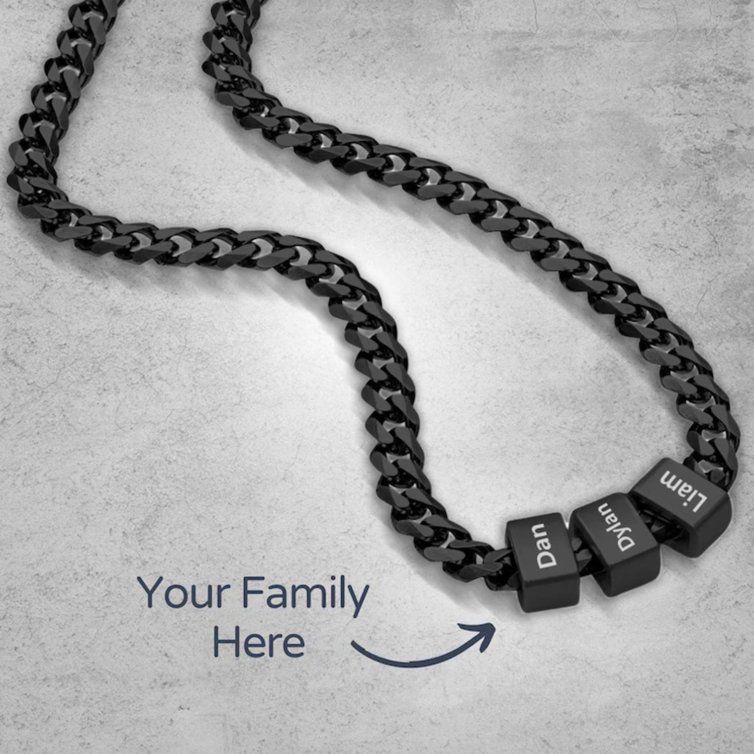 Custom Family Names Chain Necklace Stainless Steel Necklace With Name Engraved Personalized Gold Necklace Father's Day Gifts