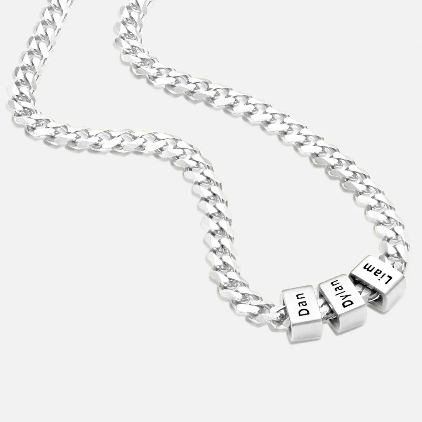 Custom Family Names Chain Necklace Stainless Steel Necklace With Name Engraved Personalized Gold Necklace Father's Day Gifts