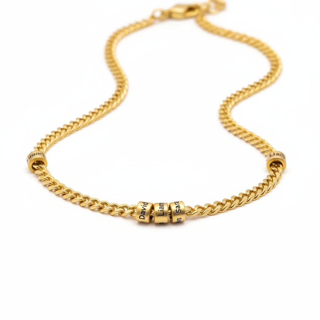 Custom Family Names Chain Necklace Stainless Steel Necklace With Name Engraved Personalized Gold Necklace Father's Day Gifts